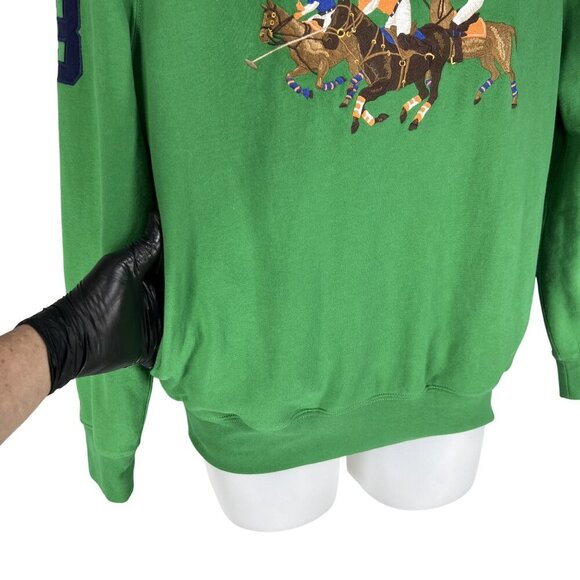 Polo Ralph Lauren Men S Embroidered 3 Pony Polo Player Graphic Hoodie Sweatshirt - Picture 3 of 16
